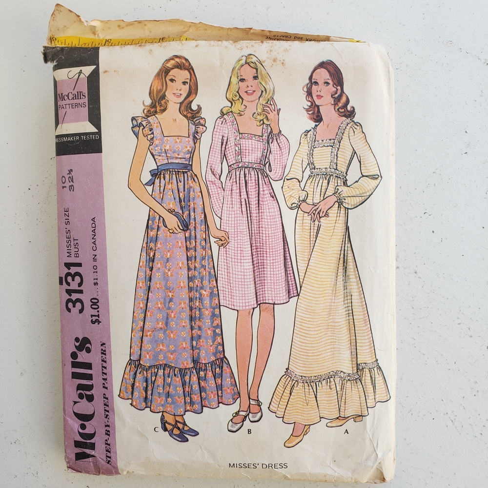 McCall's Vintage Long Sleeve Dress Pattern